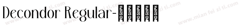 Decondor Regular字体转换